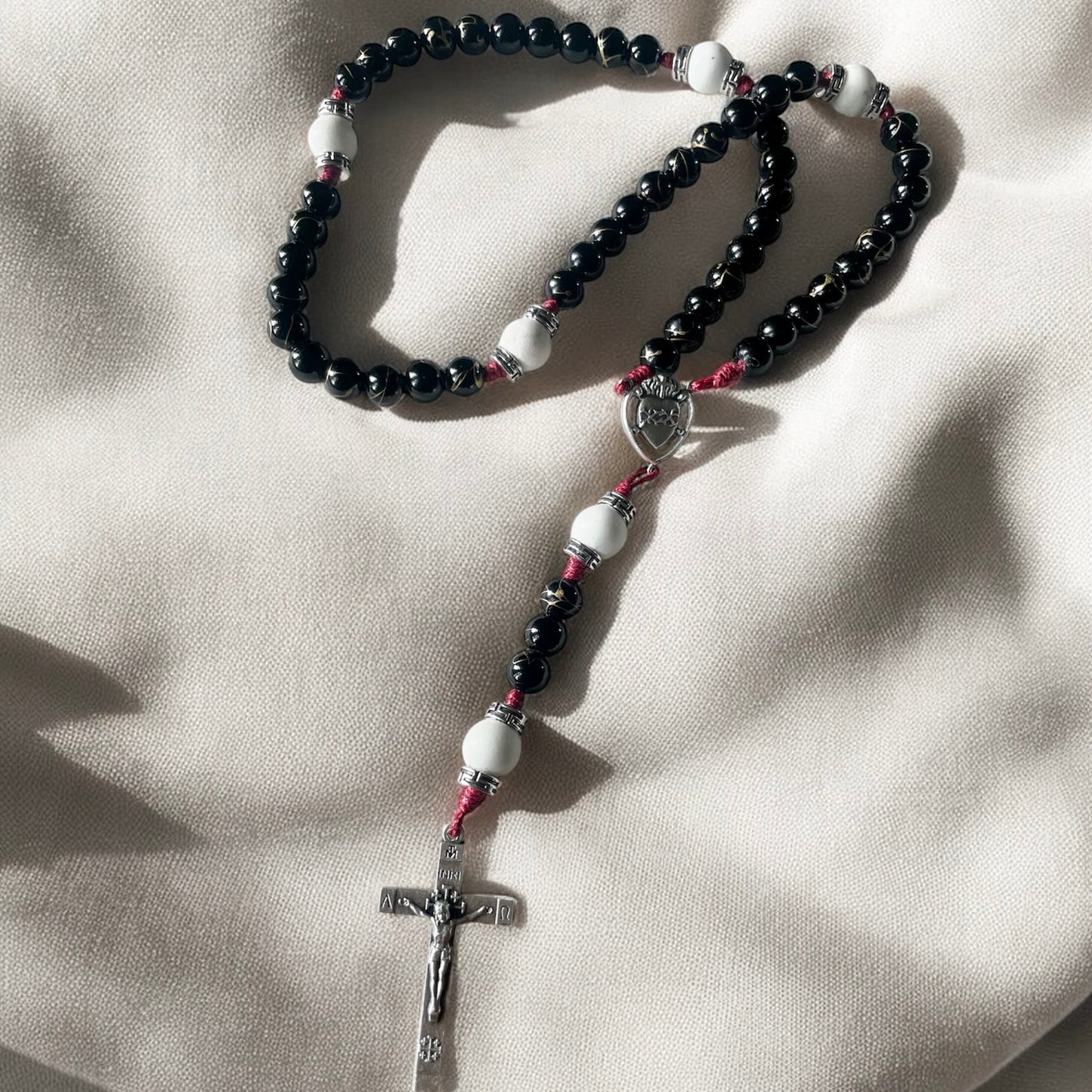 Life’s Hard Pray Harder Sacred Heart Rosary