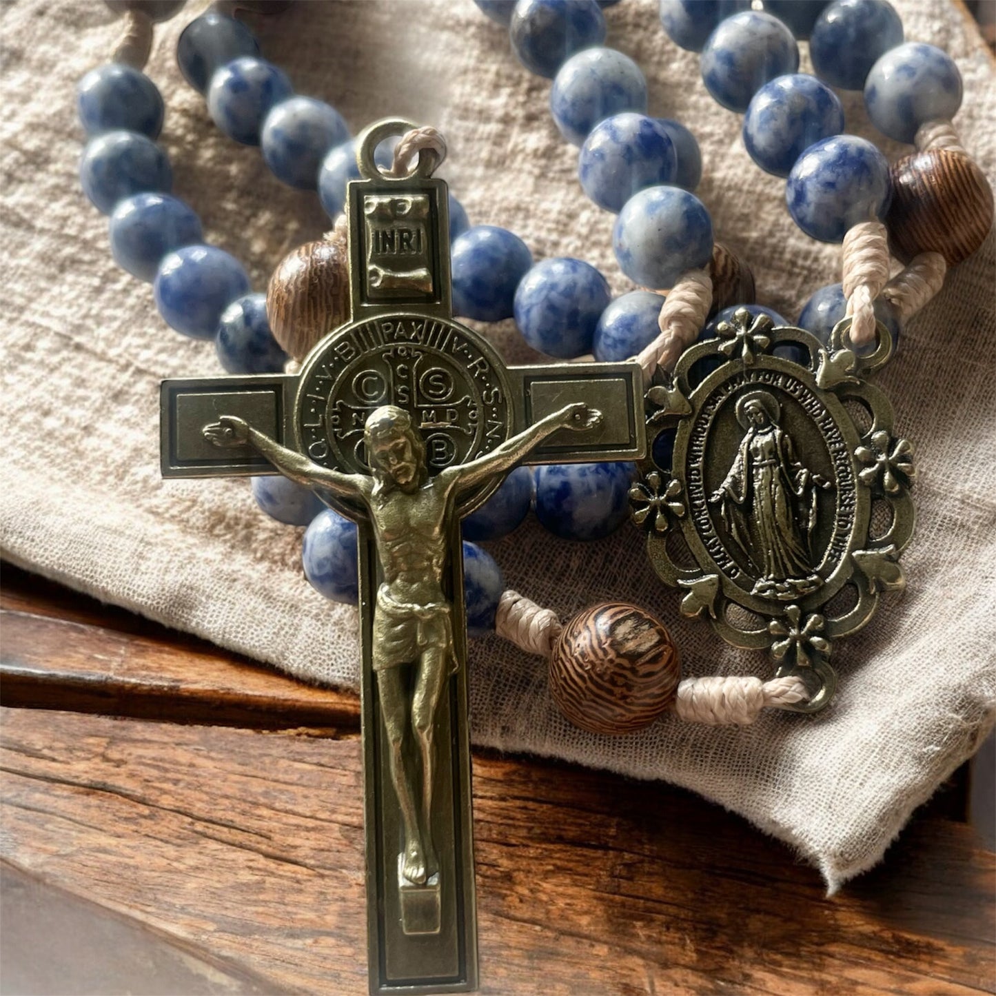 Bronze Blessed Virgin Miraculous Medal Rosary