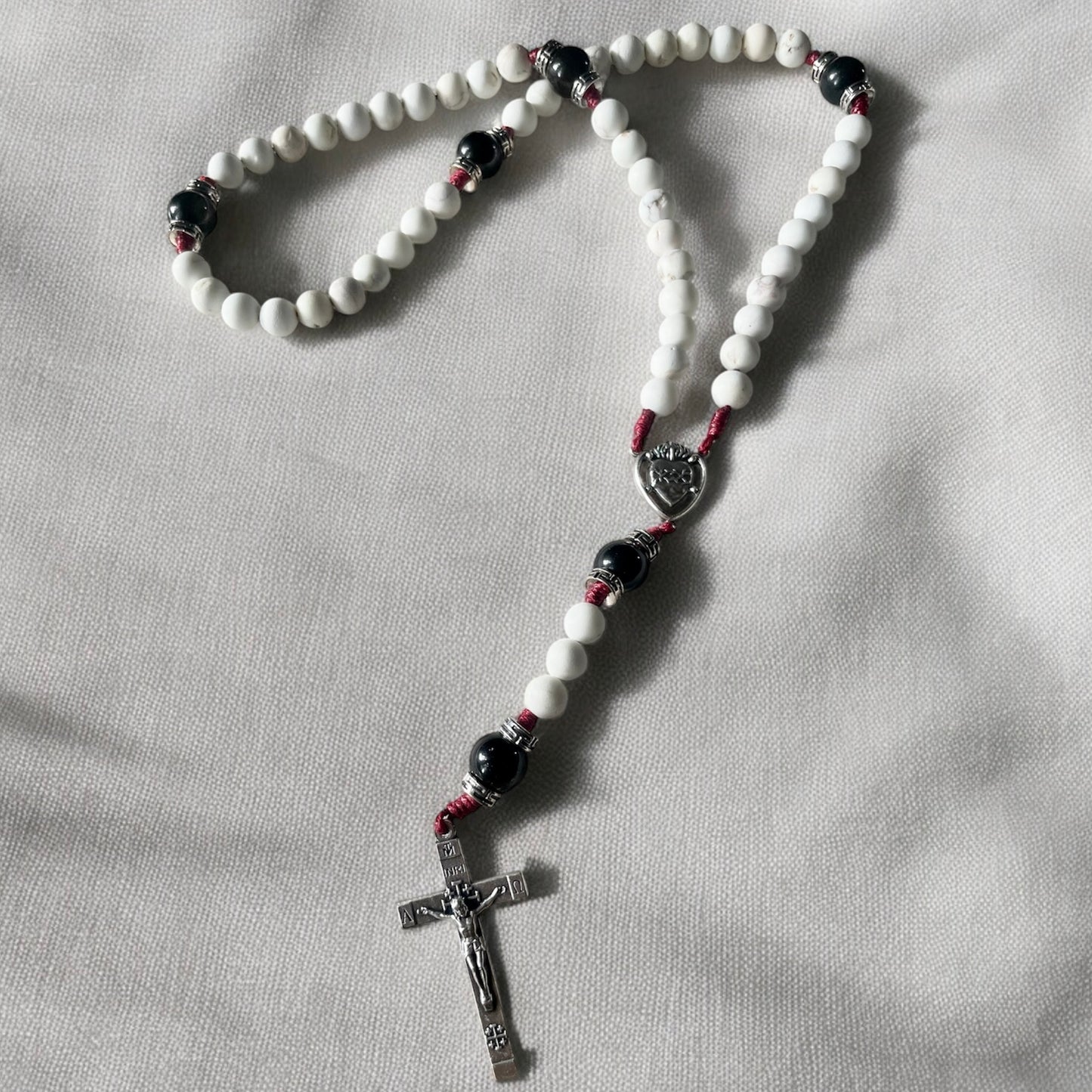 Life’s Hard Pray Harder Sacred Heart Rosary