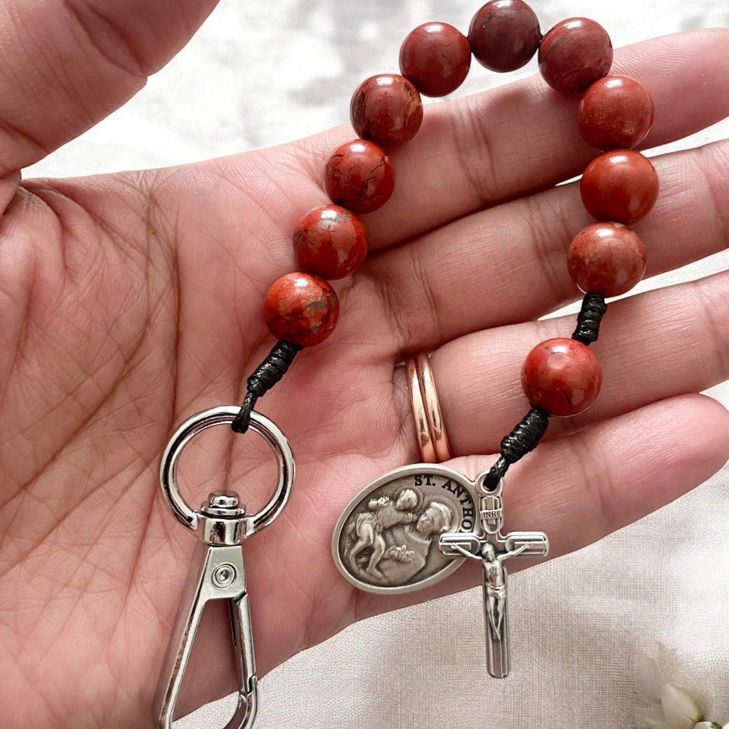 Saint Joseph and Saint Anthony Pocket Rosaries - One Decade