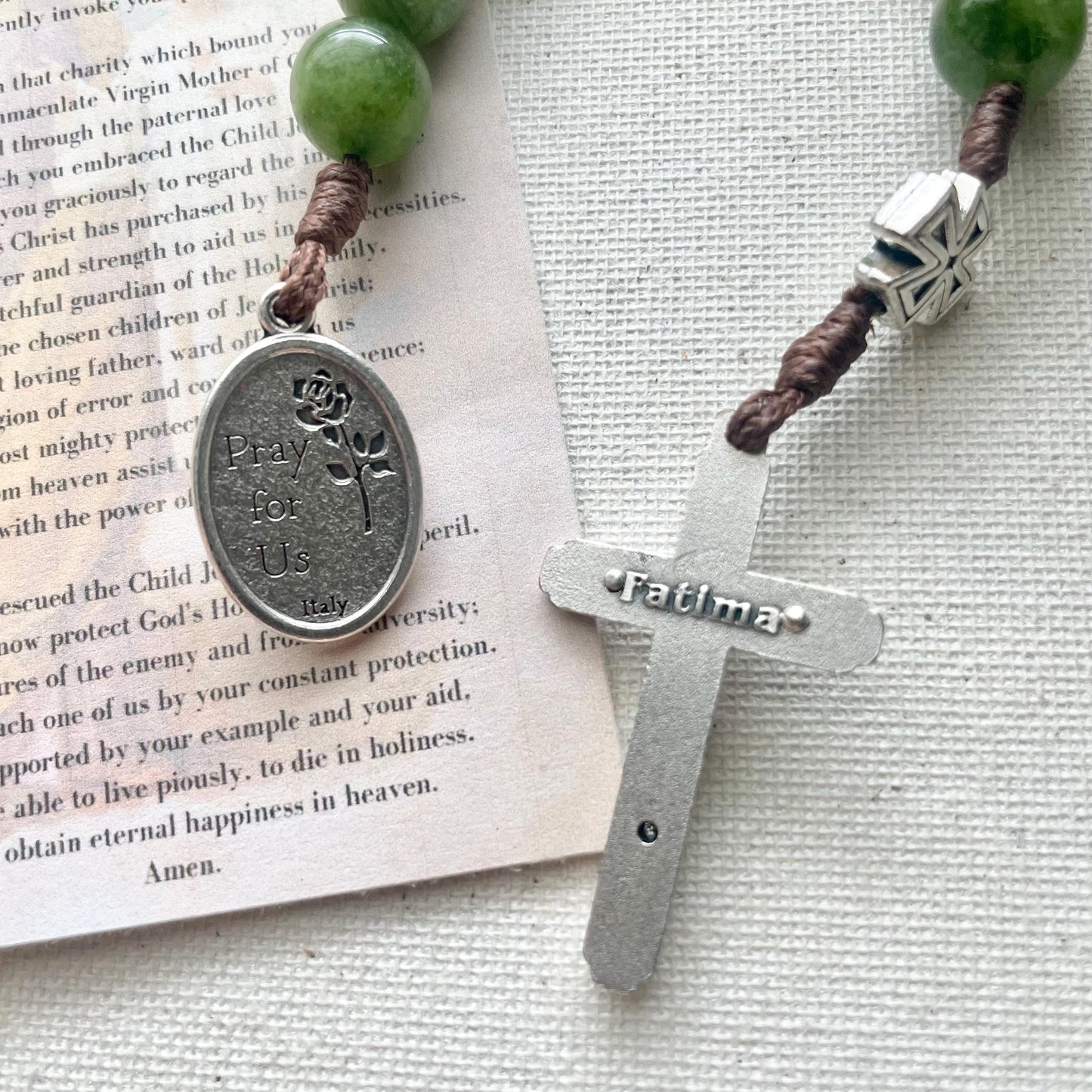 Saint Joseph and Saint Anthony Pocket Rosaries - One Decade