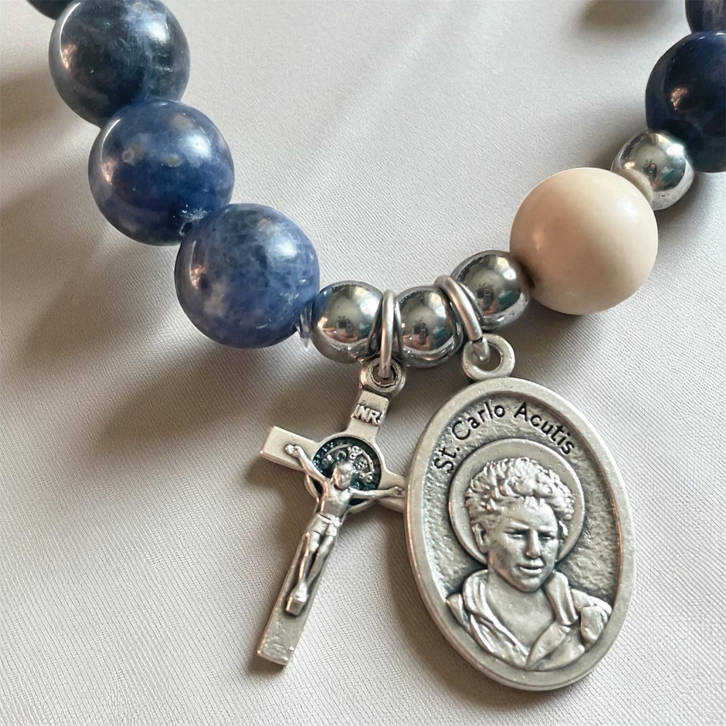 Saint Carlo Acutis Rosary Bracelet