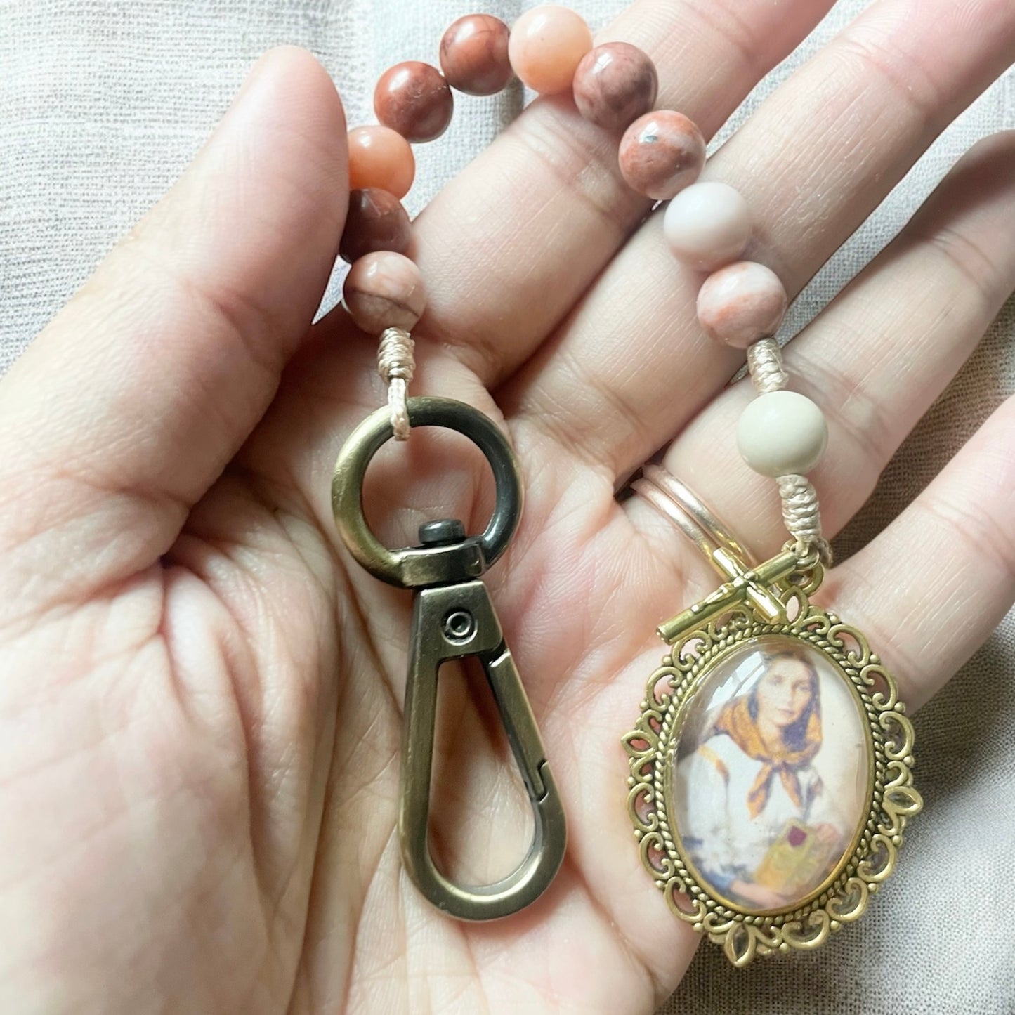 Pocket Rosary Keychain - Various Saints