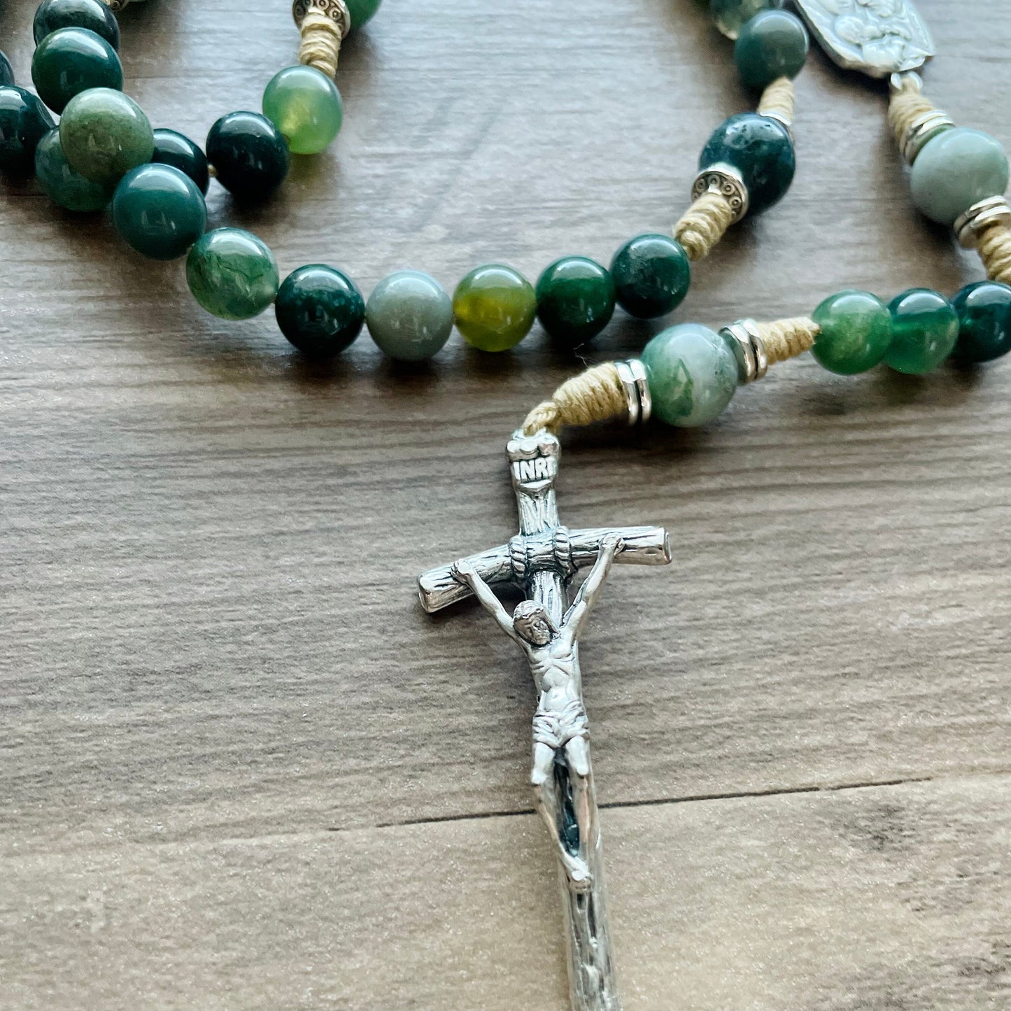 Holy Family Traditional Rosary with Papal Crucifix