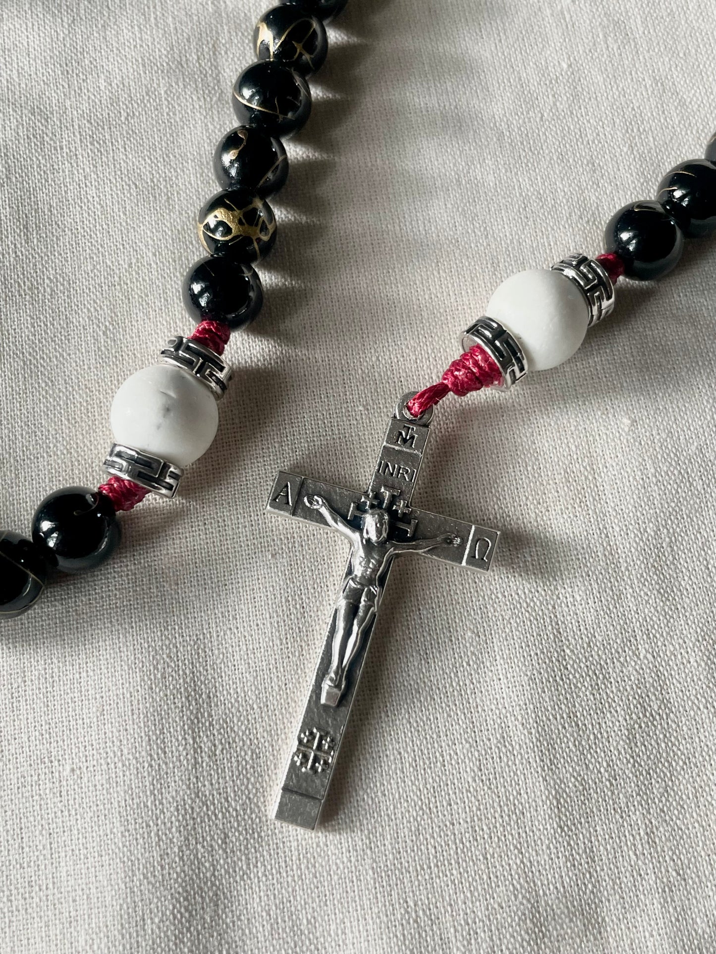 Life’s Hard Pray Harder Sacred Heart Rosary