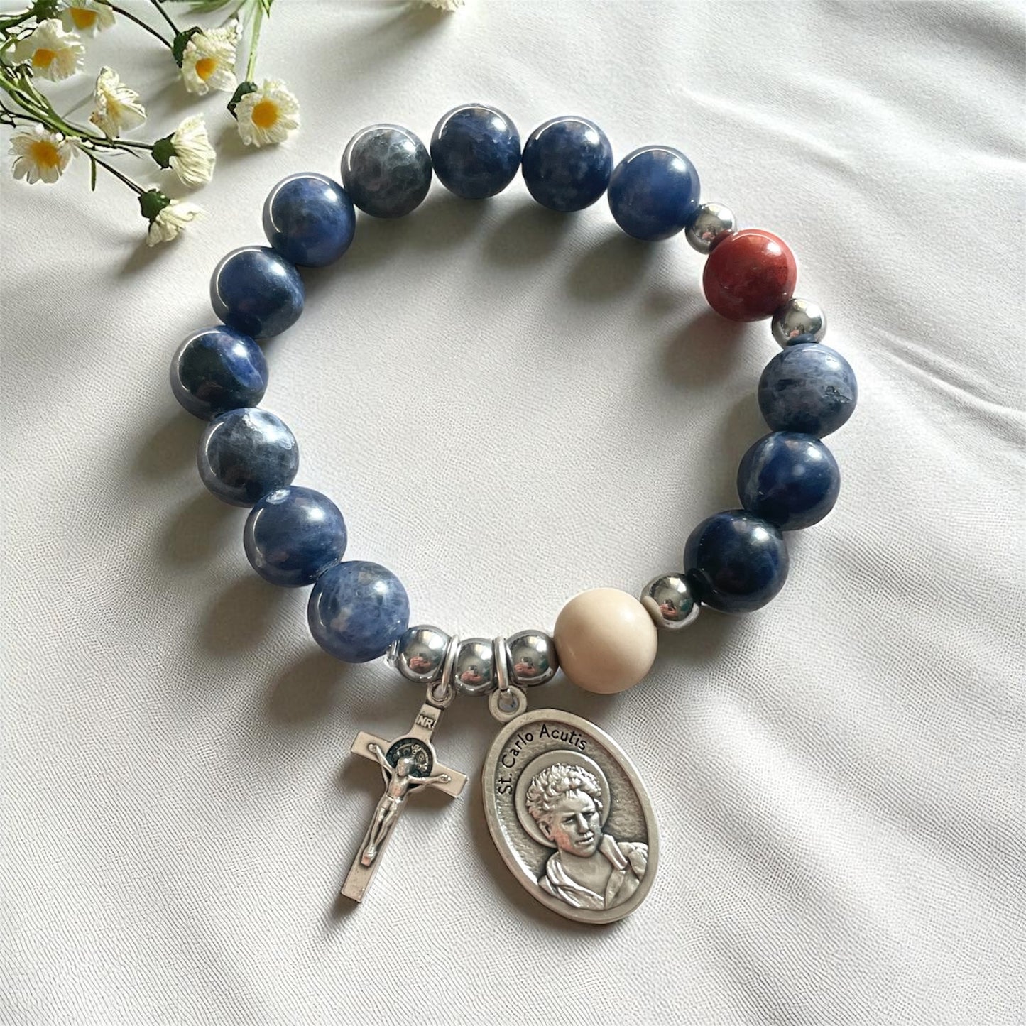 Saint Carlo Acutis Rosary Bracelet