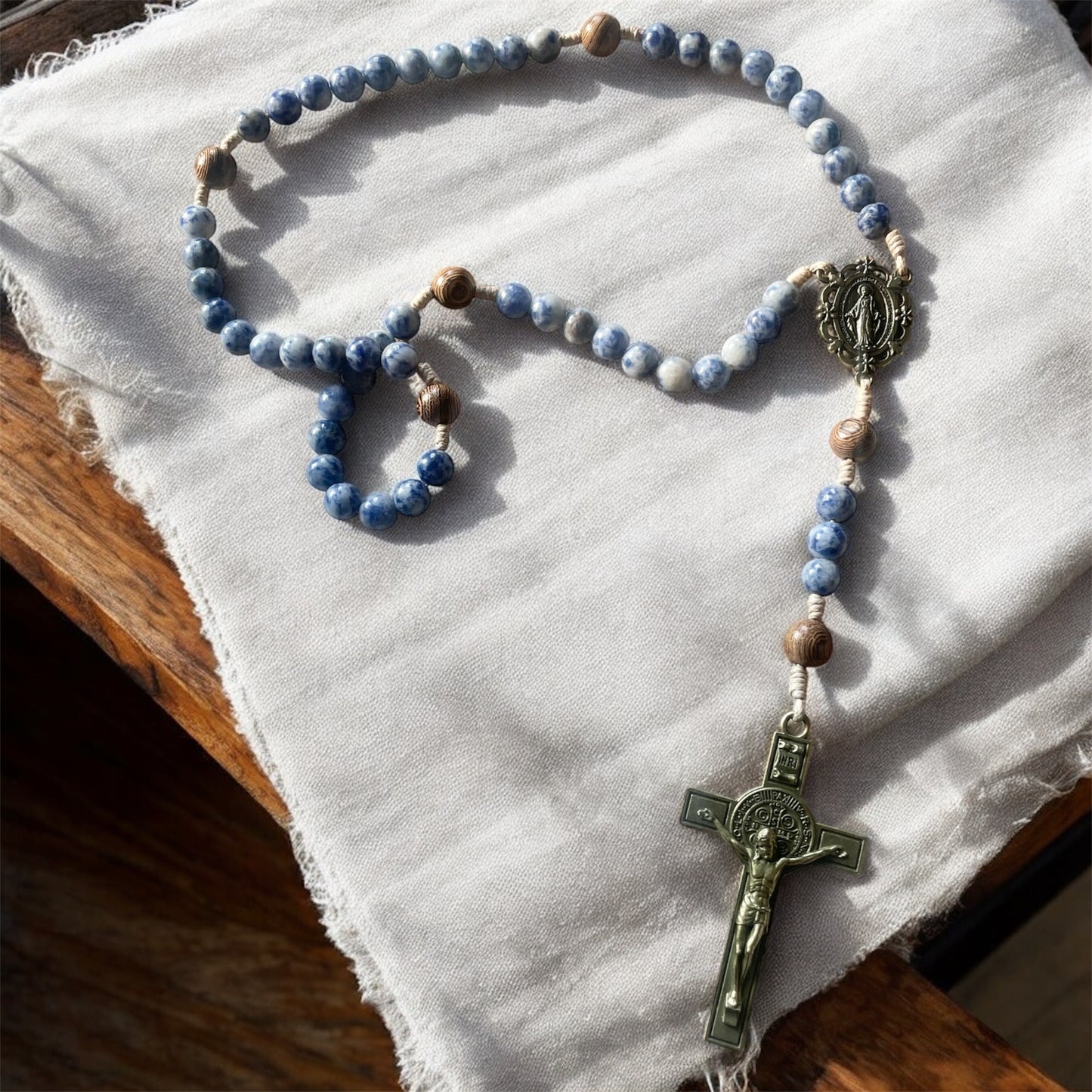 Bronze Blessed Virgin Miraculous Medal Rosary