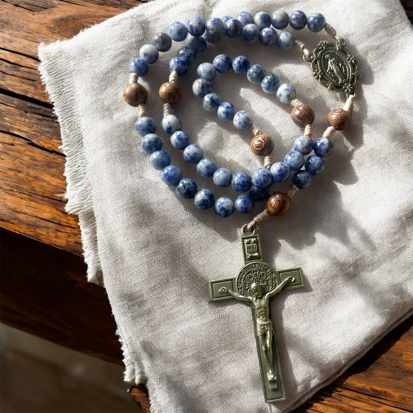 Bronze Blessed Virgin Miraculous Medal Rosary