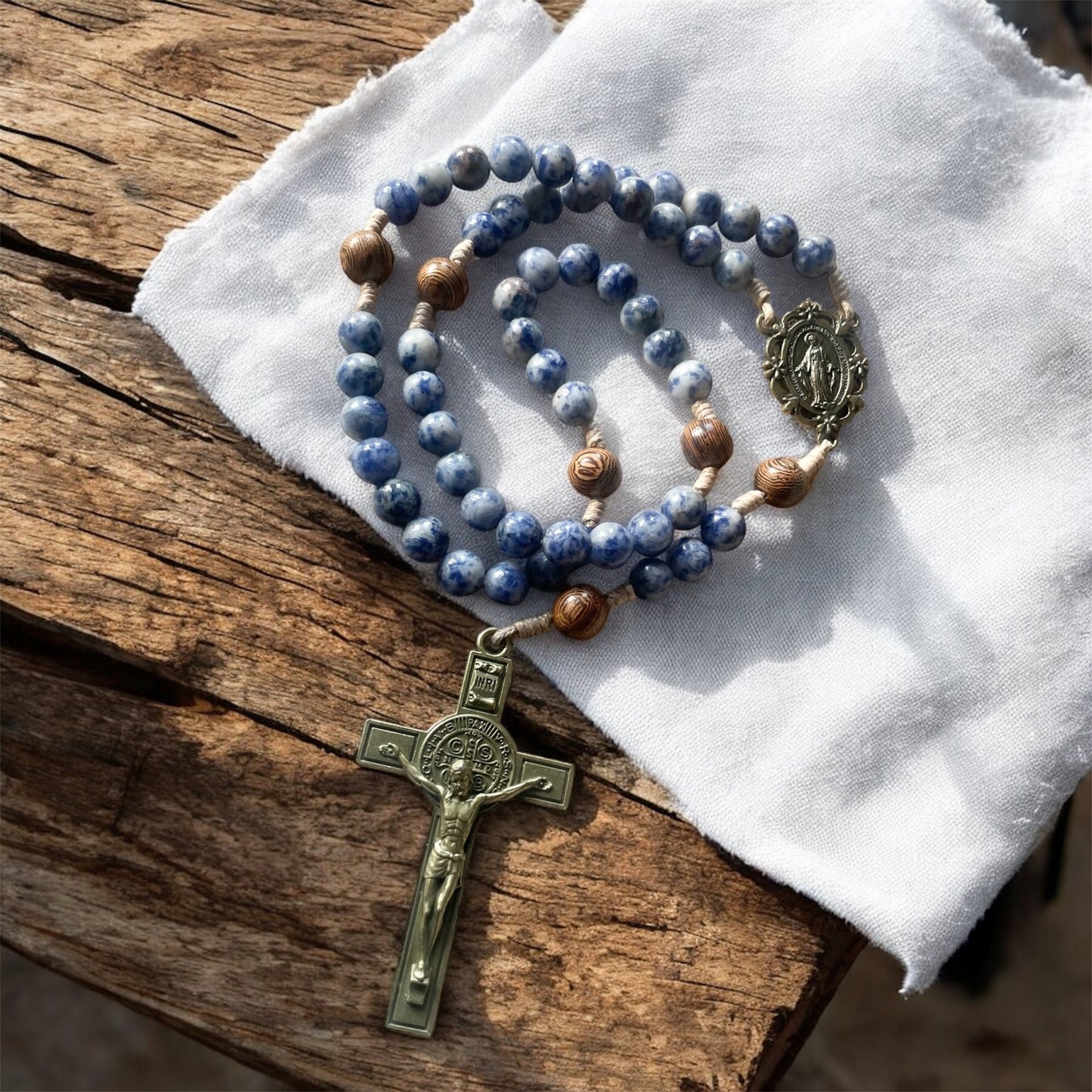 Bronze Blessed Virgin Miraculous Medal Rosary