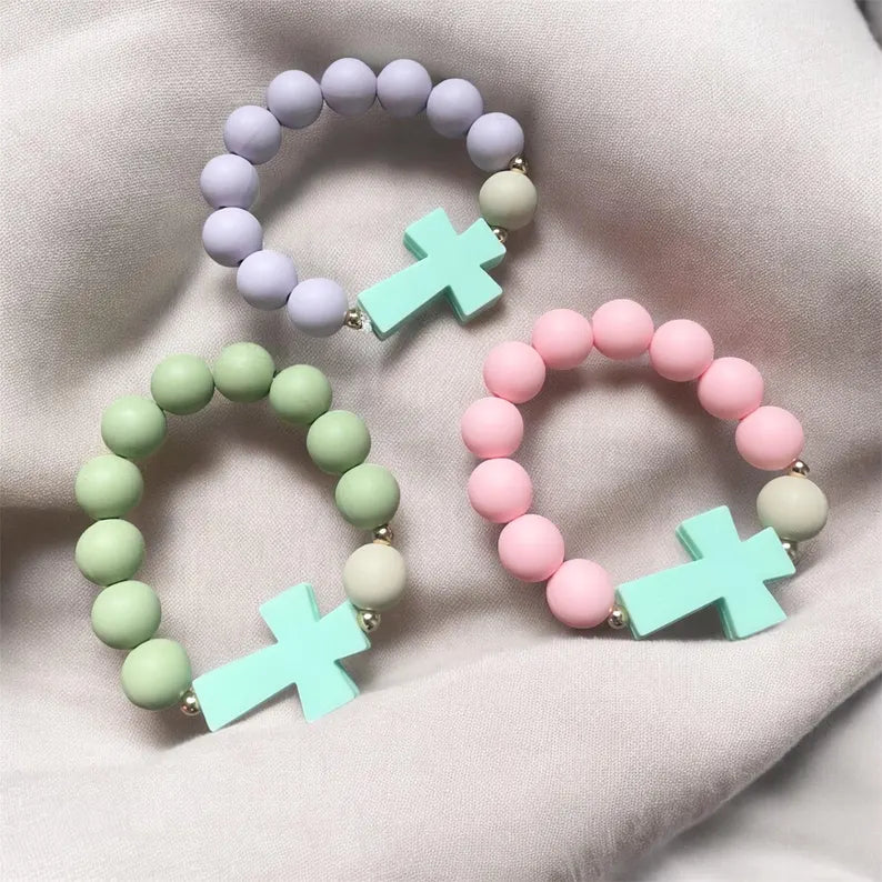 Toddler Silicone Rosary Bracelet