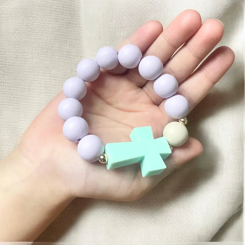 Toddler Silicone Rosary Bracelet
