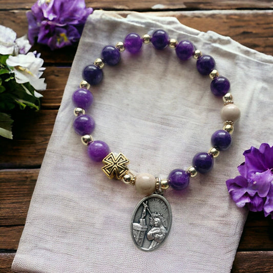 Saint Rita Rosary Bracelet