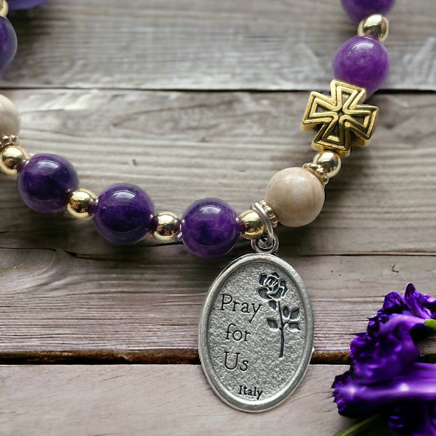 Saint Rita Rosary Bracelet