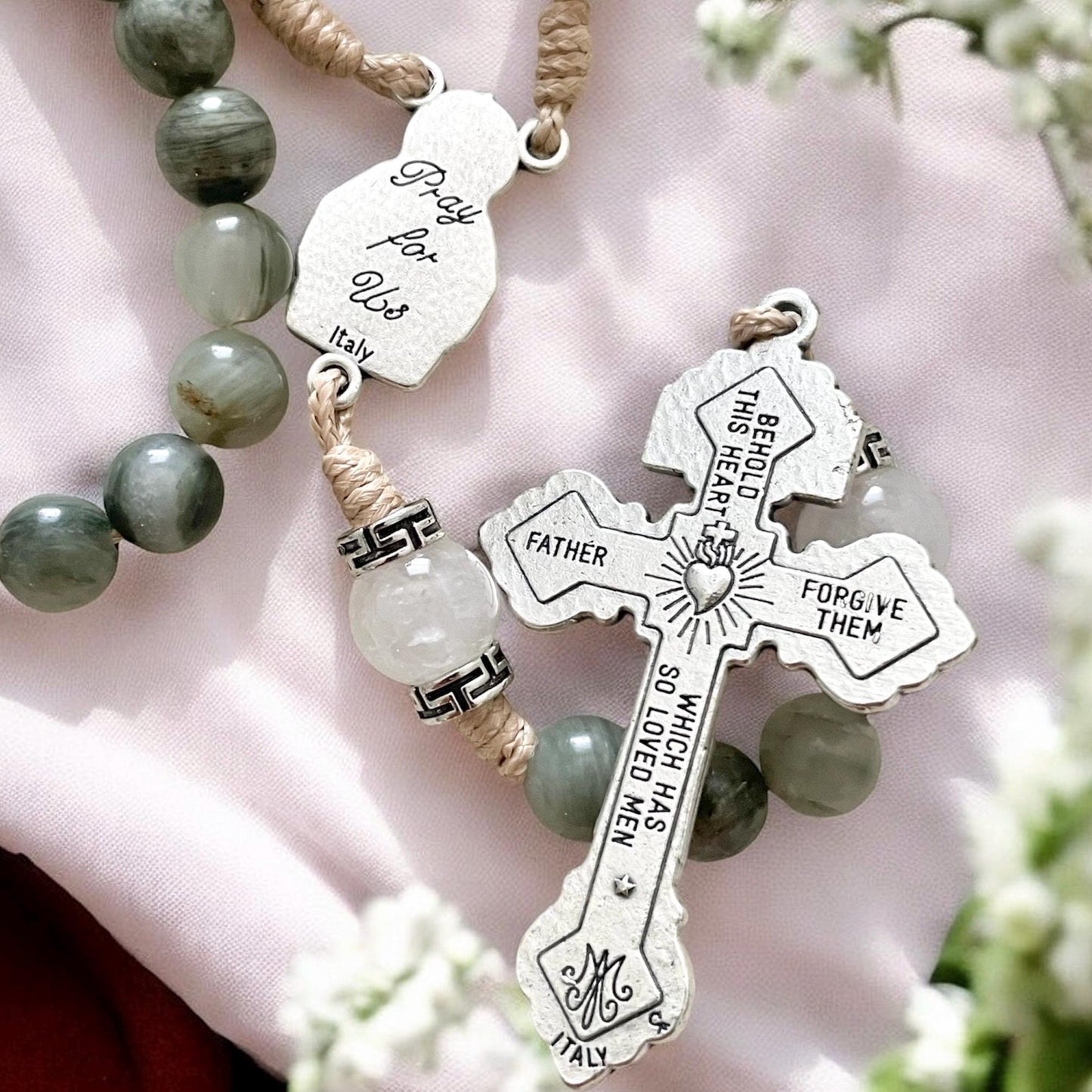 Saint Jude Rosary - Silver Finish