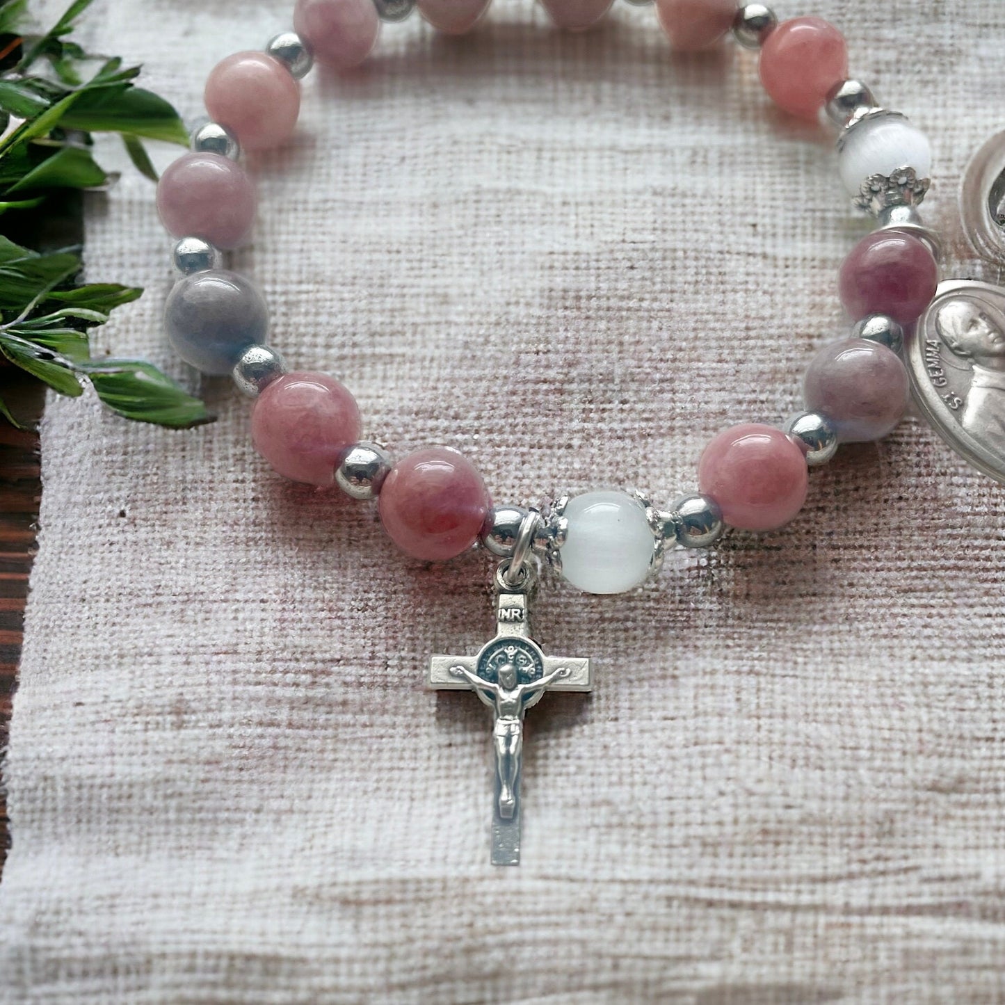 Saint Gemma Galgani Rosary Bracelet - Patron of Back Pain