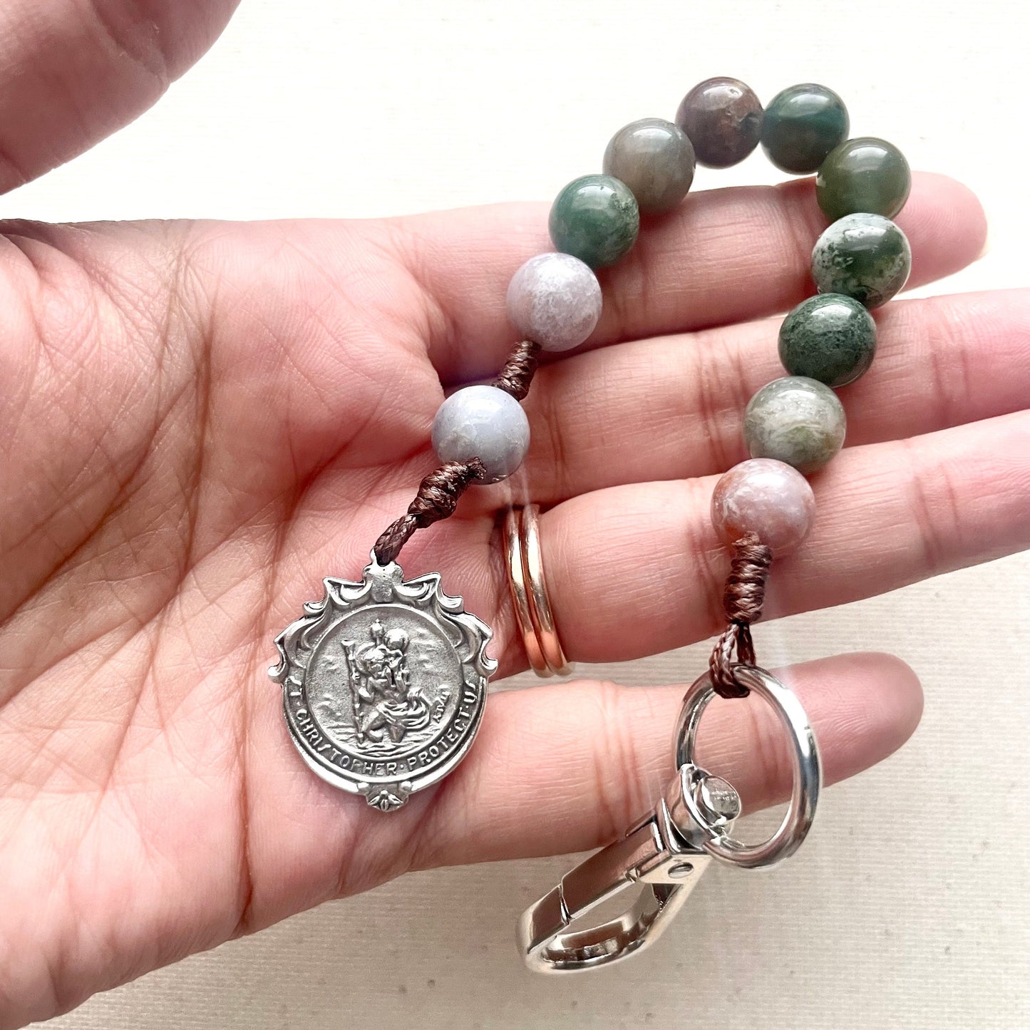 Saint Christopher Pocket Rosary - One Decade