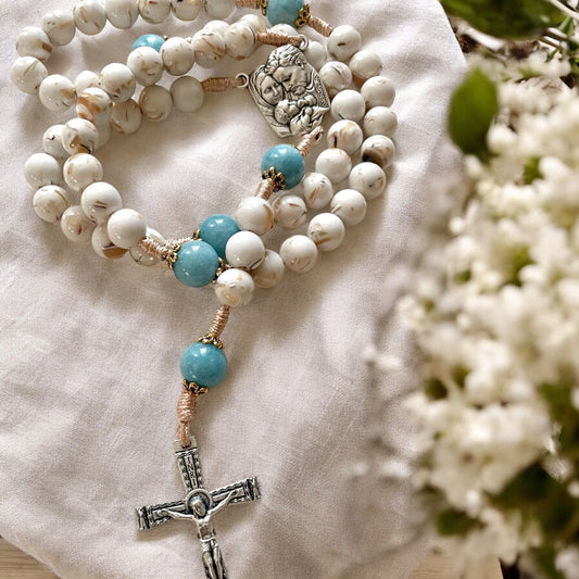 Something Blue Holy Family Rosary