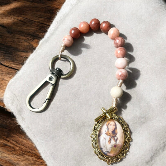Pocket Rosary Keychain - Various Saints