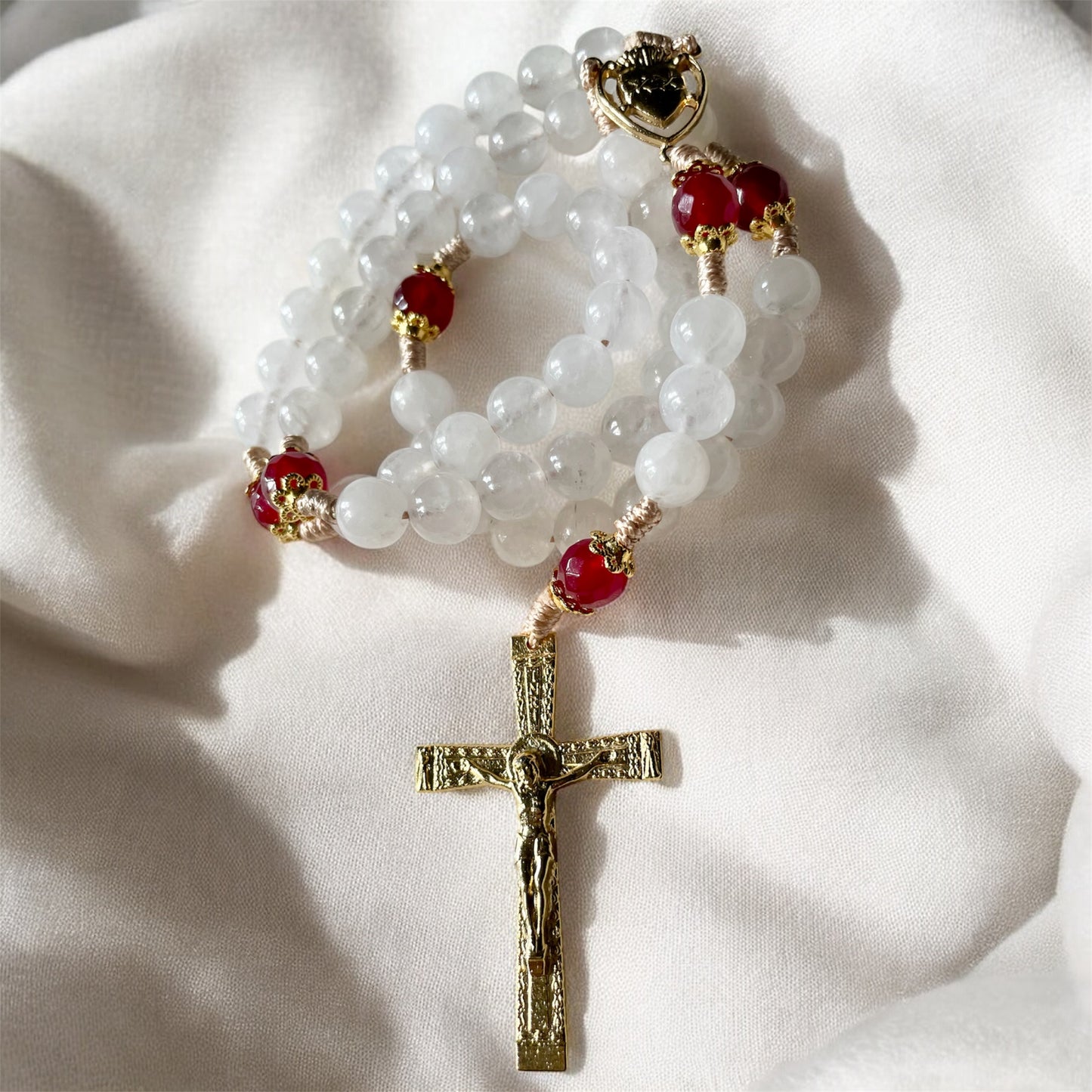 Life’s Hard Pray Harder Sacred Heart Rosary