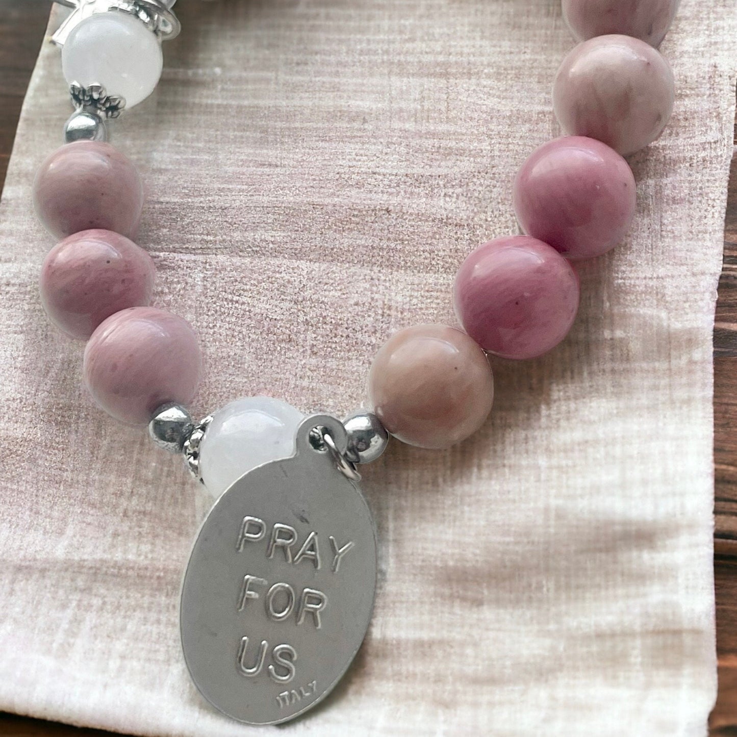 Saint Agatha Rosary Bracelet - Patron Saint of Breast Cancer