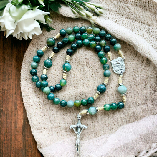 Holy Family Traditional Rosary with Papal Crucifix